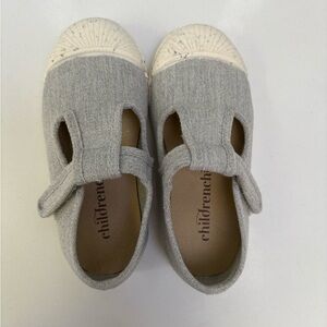 Childrenchic Gray T-Strap Canvas Sneakers Size 24